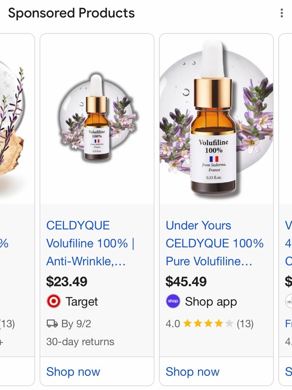2 bottles Celdyque Volufiline 100% Serum